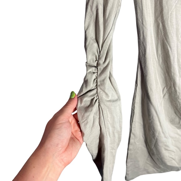 Electric & Rose Long Sleeve Gray Dress, Small - Picture 5 of 6